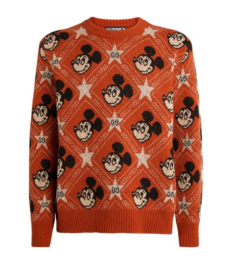 gucci mickey mouse christmas sweater|Mickey Mouse Gucci belt price.